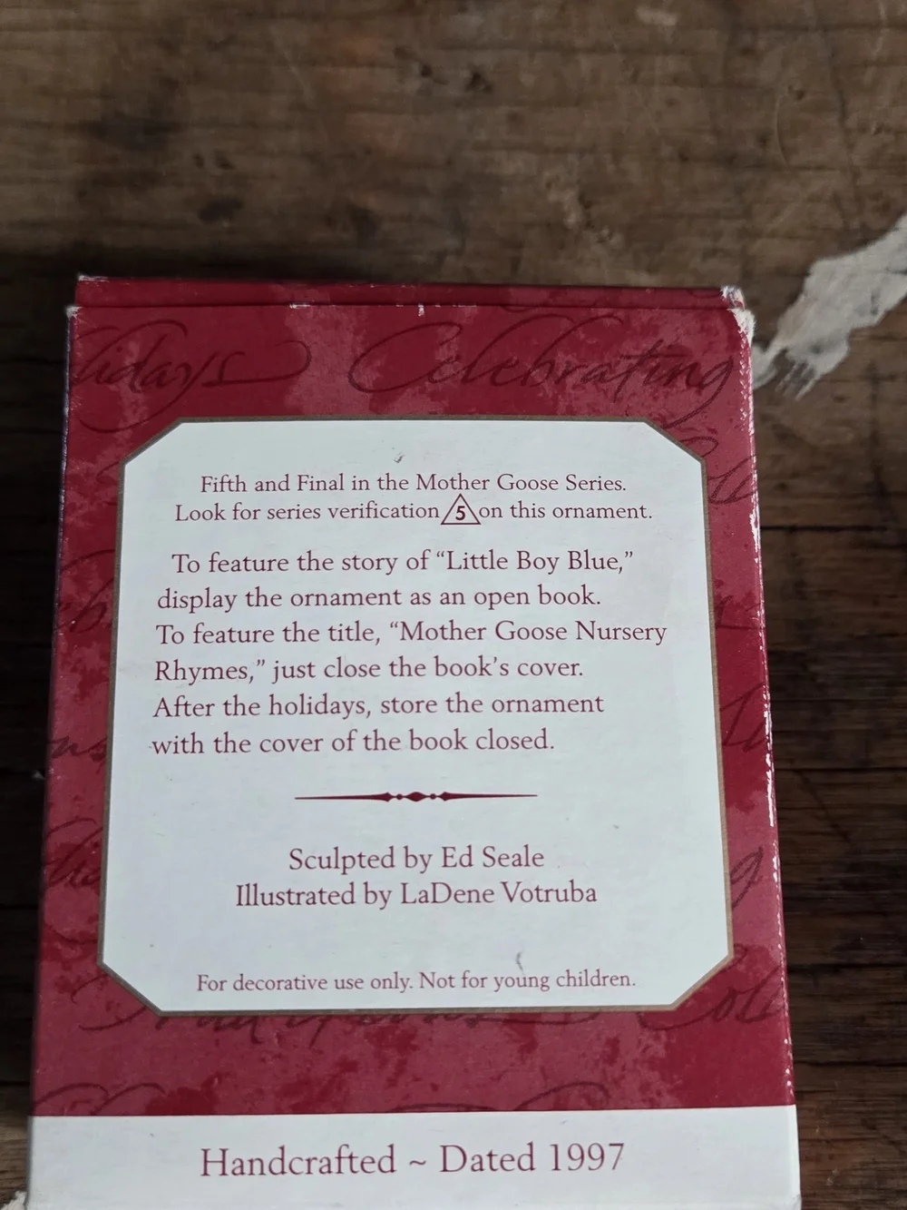 Hallmark Keepsake Ornament Little Boy Blue - Red and Blue